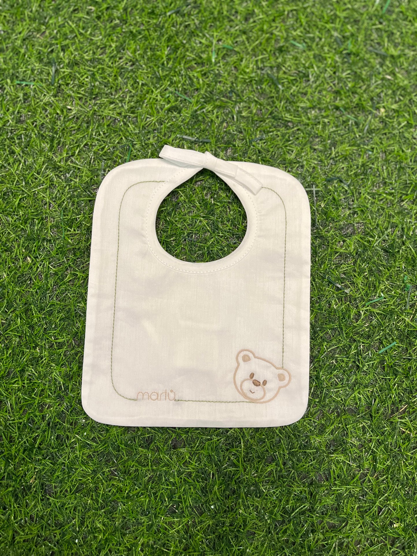 MARLU’ - bavetta vaniglia/verde corredino p/e