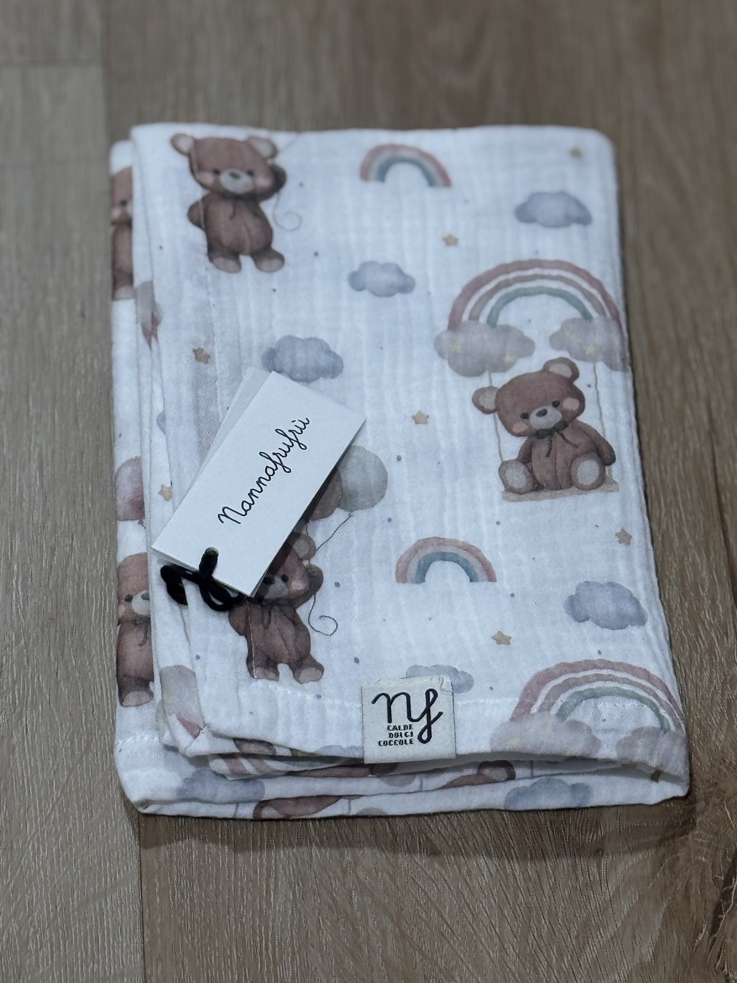NANNAFRUFRU' - mussola cotone orsetto