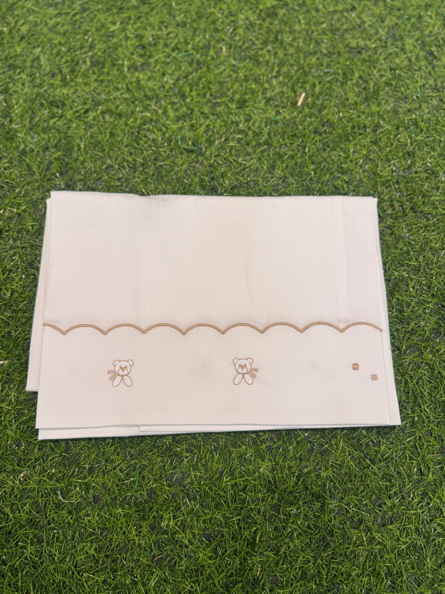 MARLU’ - sey lenzuolino bianco/sabbia corredino p/e