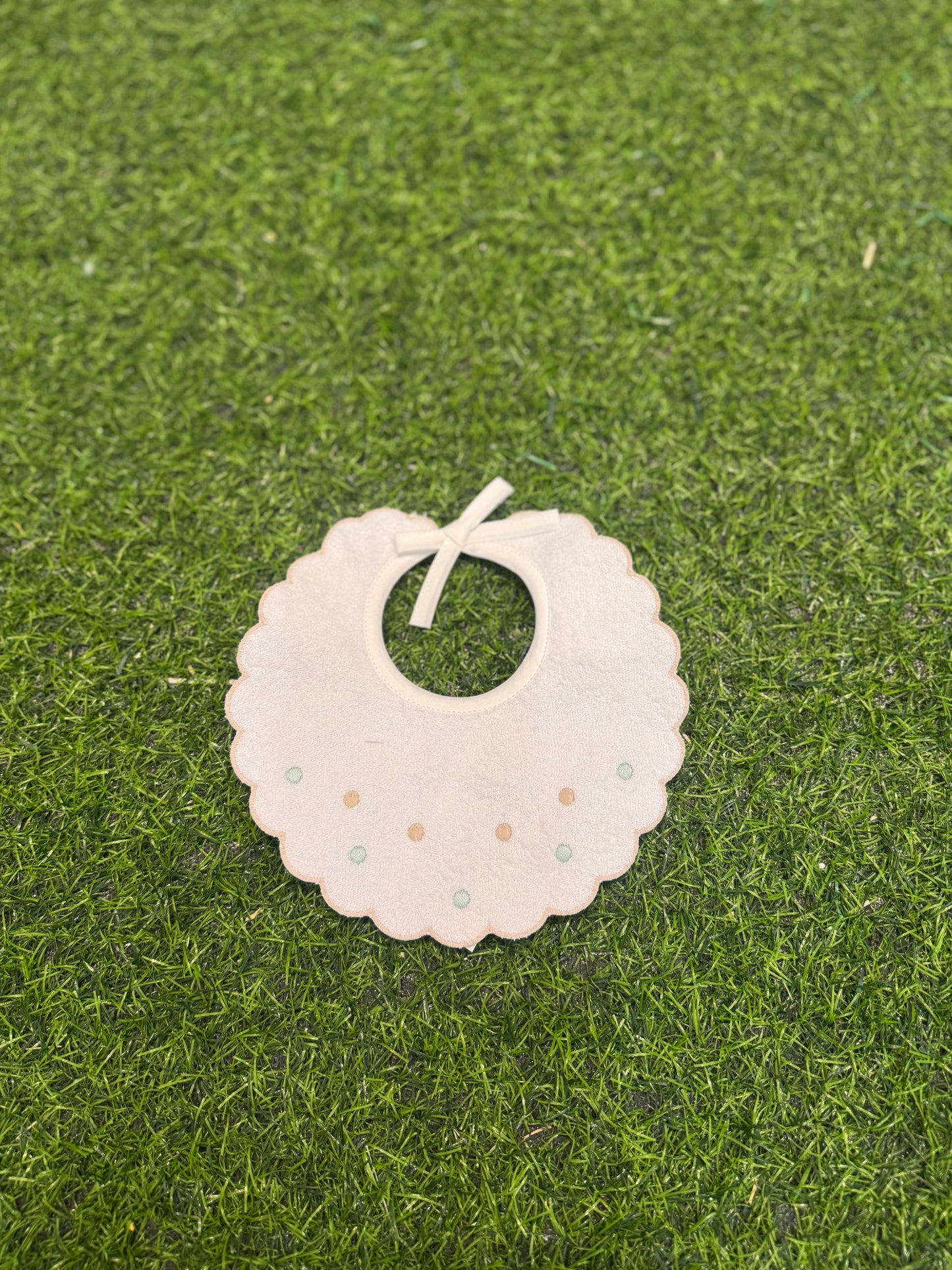 MARLU’ - bavetta bianco/verde salvia corredino p/e