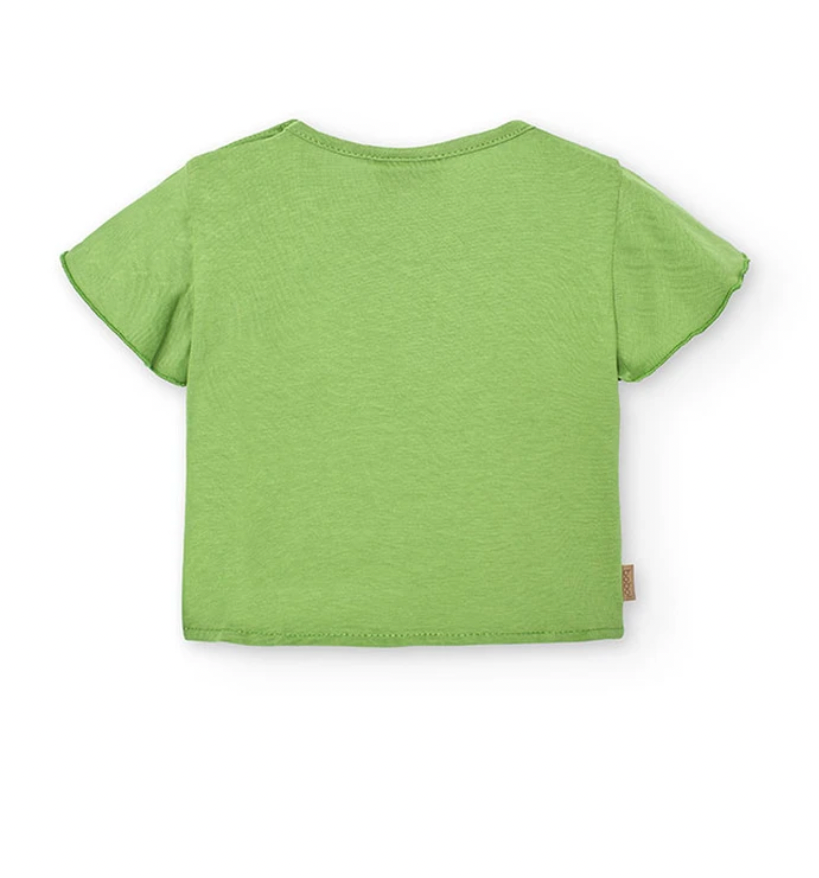BOBOLI-Maglietta in jersey verde neonata