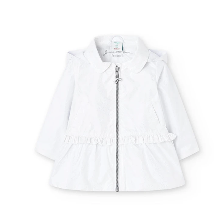 BOBOLI - Parka in tessuto tecnico da neonata bianco - girl