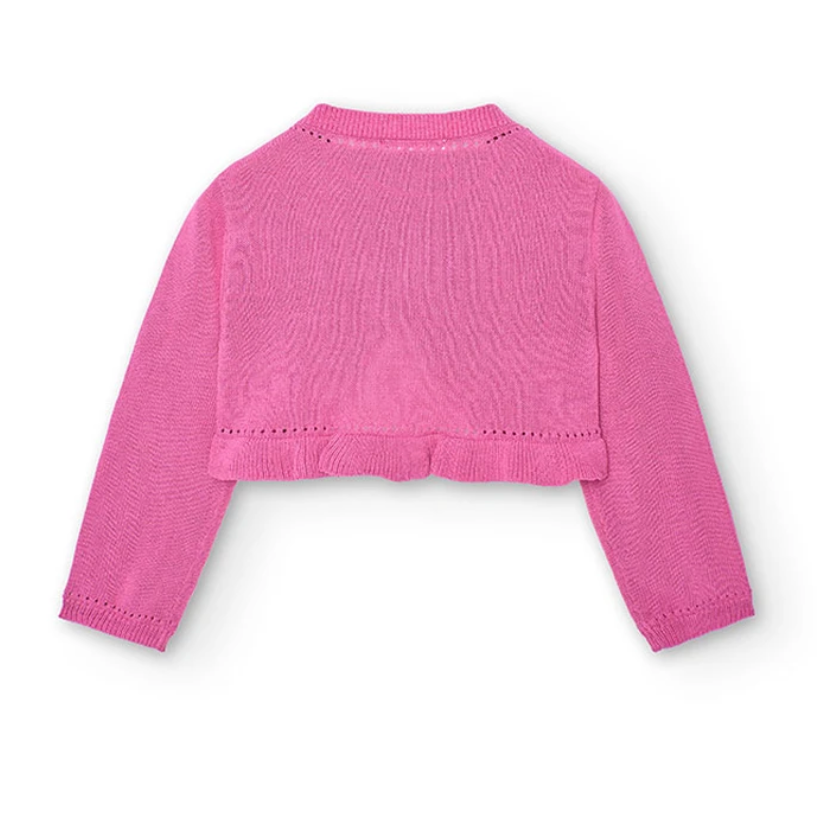 BOBOLI-Giacca in tricot gialla-LAMPONE-girl