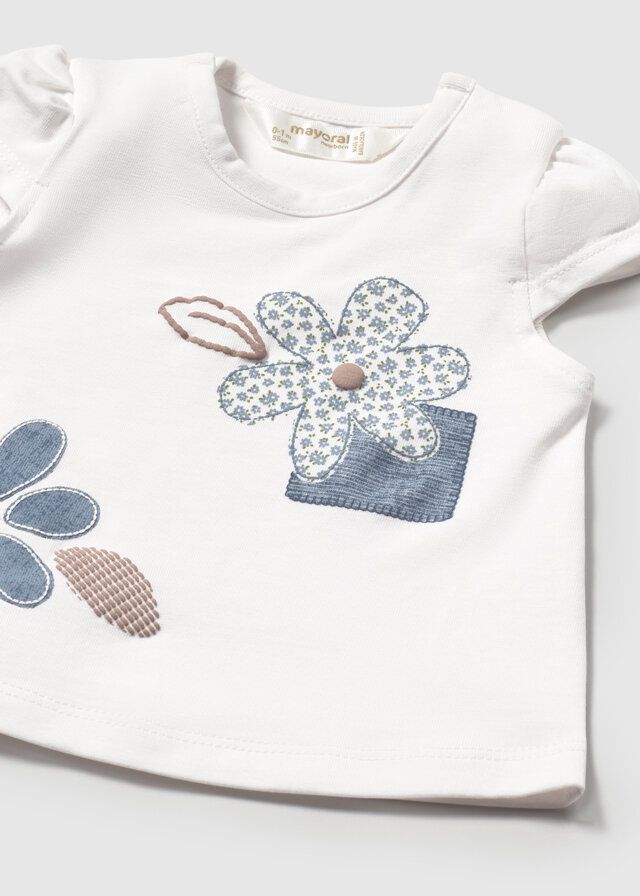 MAYORAL - t-shirt manica corta fiori abbigliamento est 25 b - GIRL