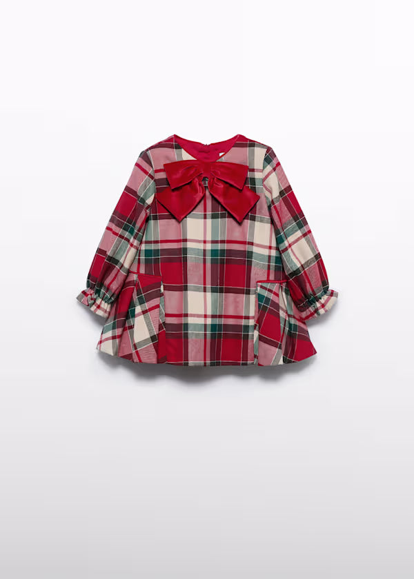 ABEL & LULA - vestito quadri abbigliamento invernale 25/26 b - GIRL