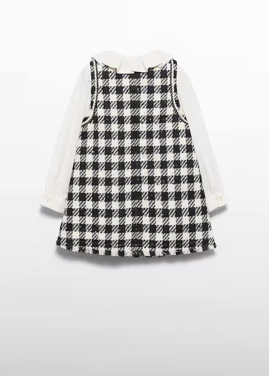 ABEL & LULA - abito scamiciato quadri abbigliamento invernale 25/26 j - GIRL