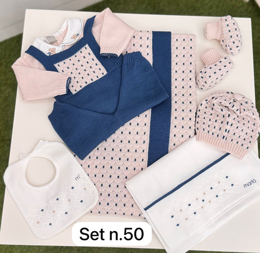 MARLU' - salopette 2 pz lana 100% (set n. 50) corredino invernale 25/26 - BOY