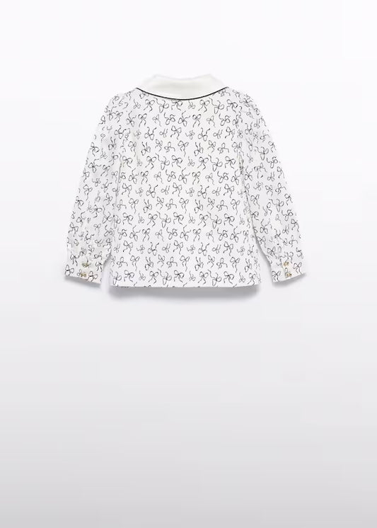 ABEL & LULA - blusa popelin satinato fiocco abbigliamento invernale 25/26 j - GIRL