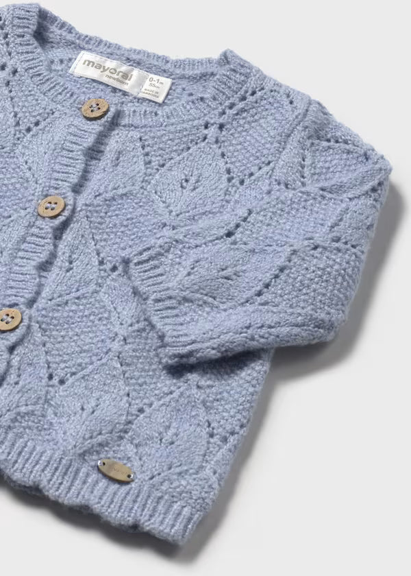 MAYORAL - cardigan traforato cielo abbigliamento invernale 25/26 b - GIRL