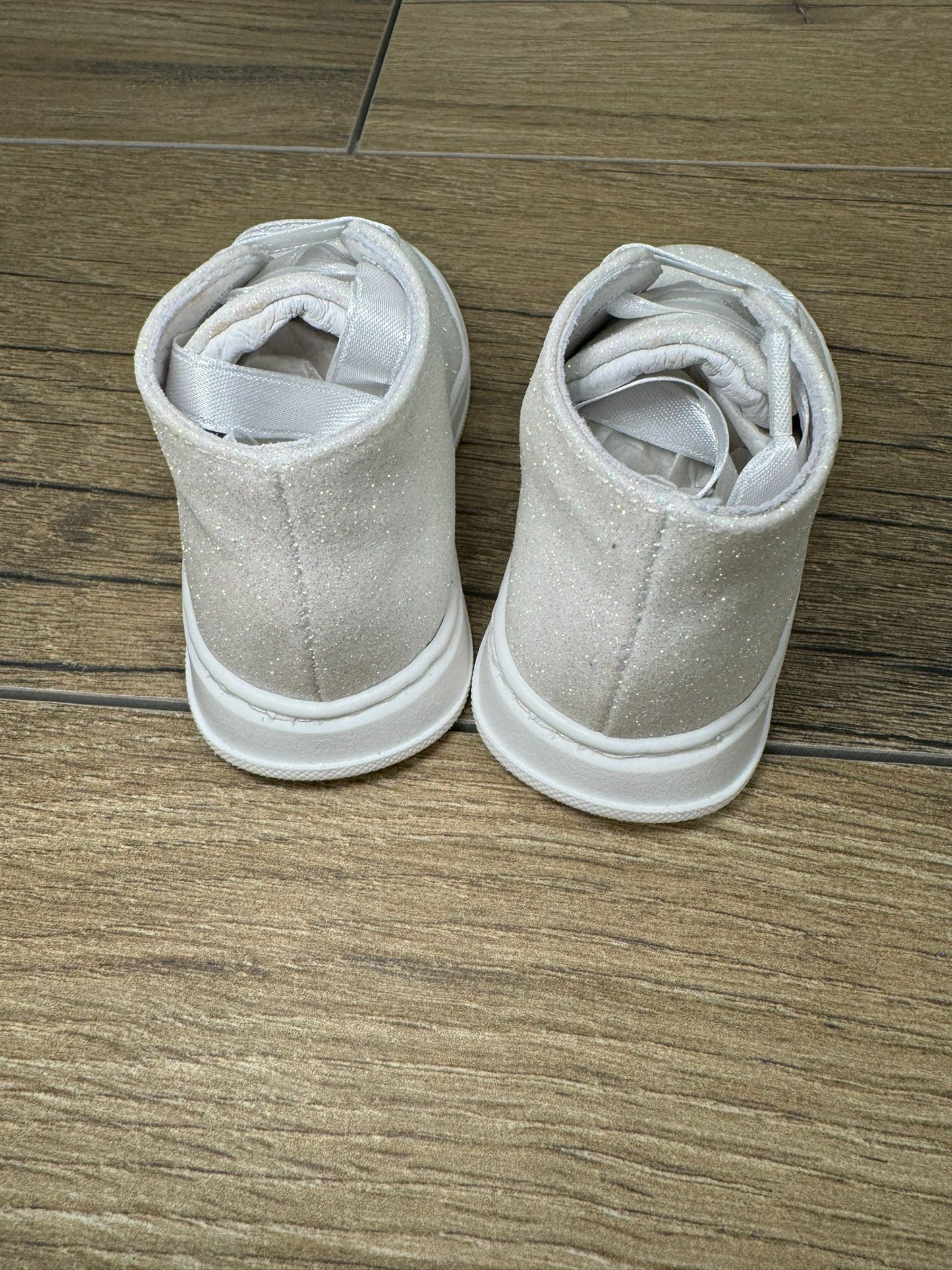 MISTER JERRY - scarpa polacchino glitter bianco calzature - GIRL