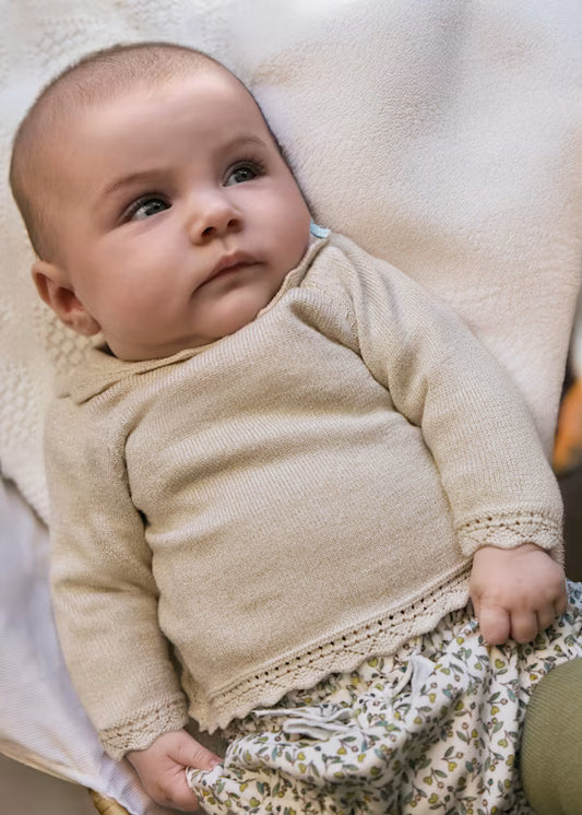 MAYORAL - completo culottina con collant avorio/verde abbigliamento invernale 25/26 b - GIRL