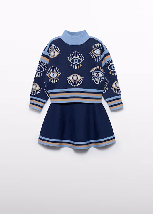 ABEL & LULA - completo tricot gonna abbigliamento invernale 25/26 j - GIRL