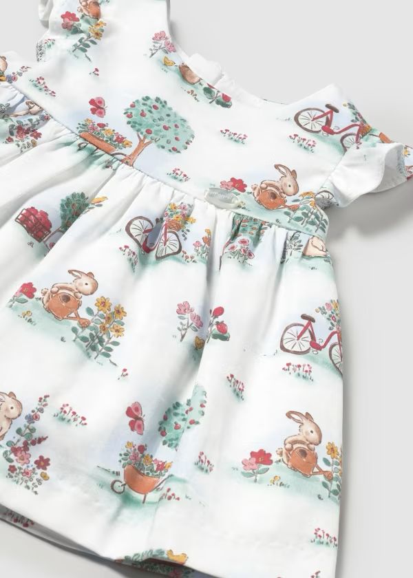 MAYORAL - vestito stampato con copripannolino fantasia verde abbigliamento est 25 b - GIRL