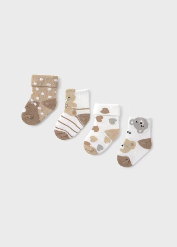 MAYORAL - set 4 coppie di calzini orsetto accessori corredino - GIRL
