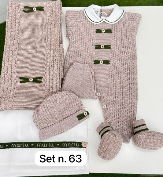 MARLU' - cuffietta lana 100% (set n. 63) corredino invernale 25/26 - BOY