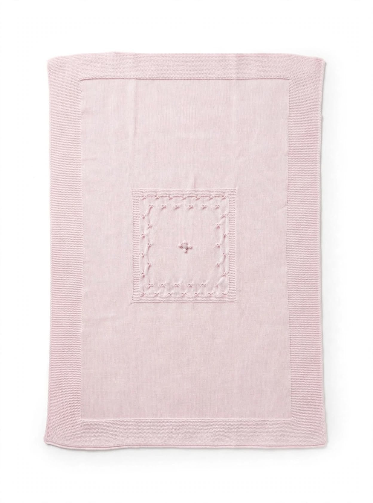 BABY LORD - coperta nido d'ape lana 100% rosa/sabbia - invernale