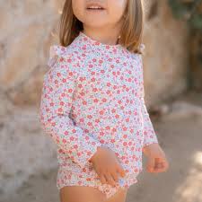 LITTLE DUTCH - maglia manica lunga costume con protezione solare summer - GIRL