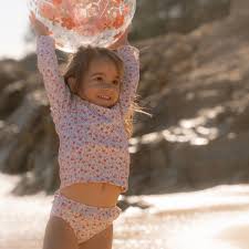 LITTLE DUTCH - maglia manica lunga costume con protezione solare summer - GIRL