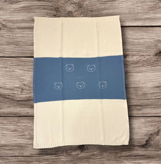 BABY LORD - coperta in filo di cotone orsetti corredino est 25 - BOY