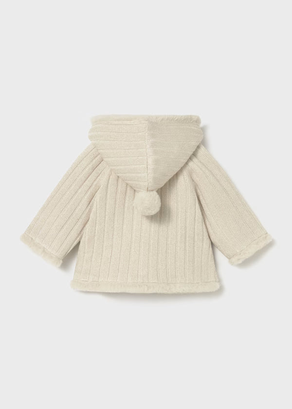 MAYORAL - giaccone morbido con pelliccia champagne abbigliamento invernale 25/26 b - GIRL