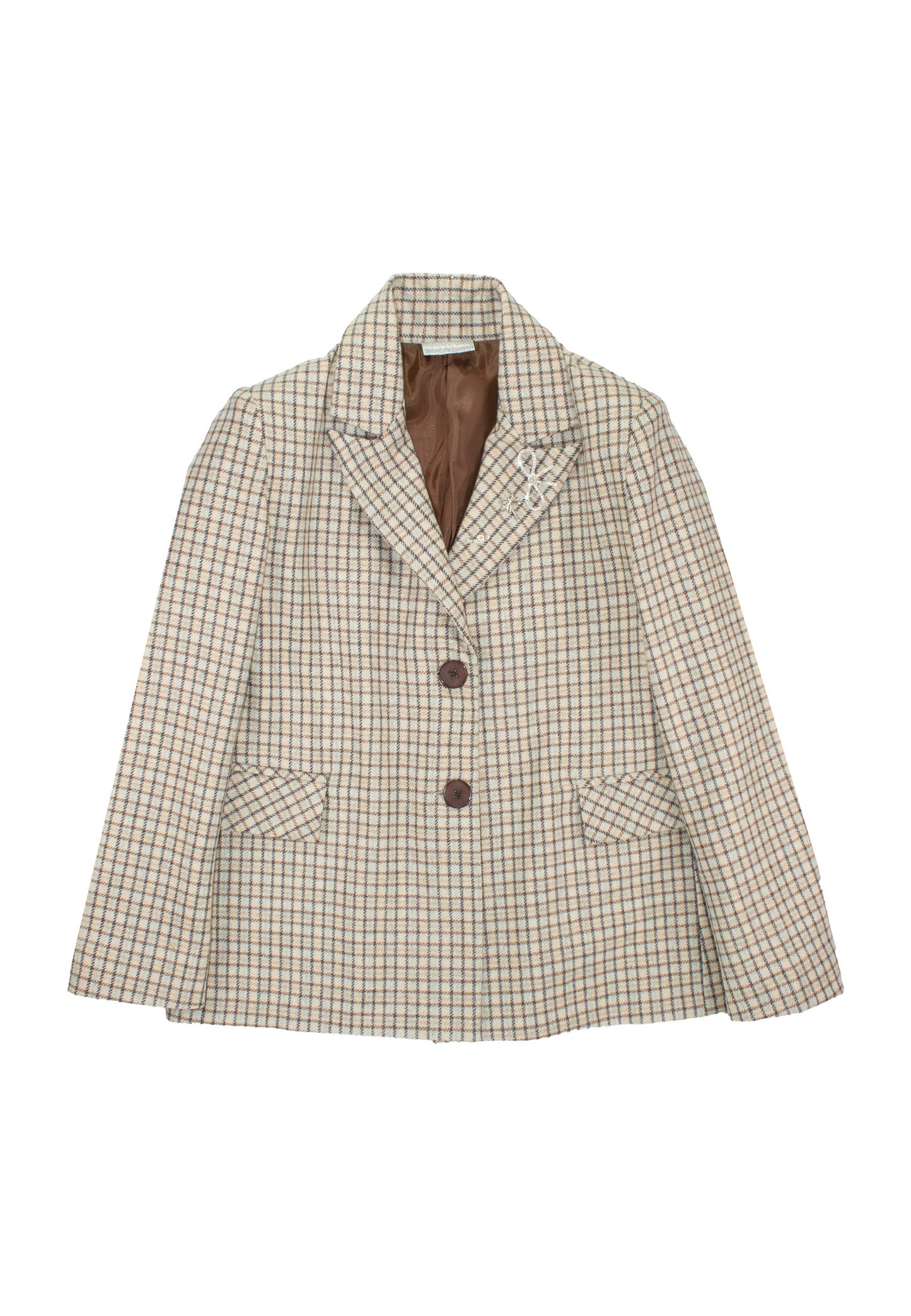 TO BE TOO - giacca quadri in panno abbigliamento invernale 25/26 j - GIRL