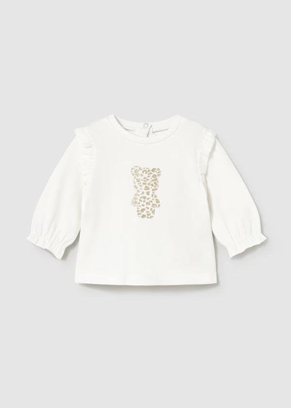 MAYORAL - t-shirt manica lunga panna abbigliamento invernale 25/26 b - GIRL