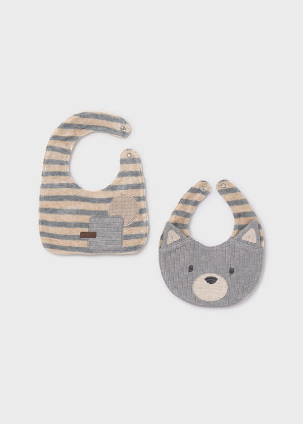 MAYORAL - set 2 bavette grigio accessori corredino invernale 25/26 - UNISEX