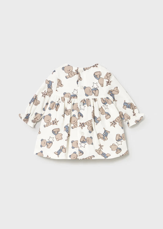 MAYORAL - vestito fantasia panna/cielo abbigliamento invernale 25/26 b - GIRL