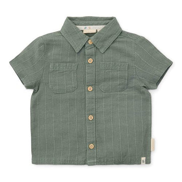 LITTLE DUTCH - camicia m/c in cotone organico abbigliamento est 25 b - BOY