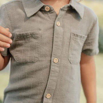 LITTLE DUTCH - camicia m/c in cotone organico abbigliamento est 25 b - BOY