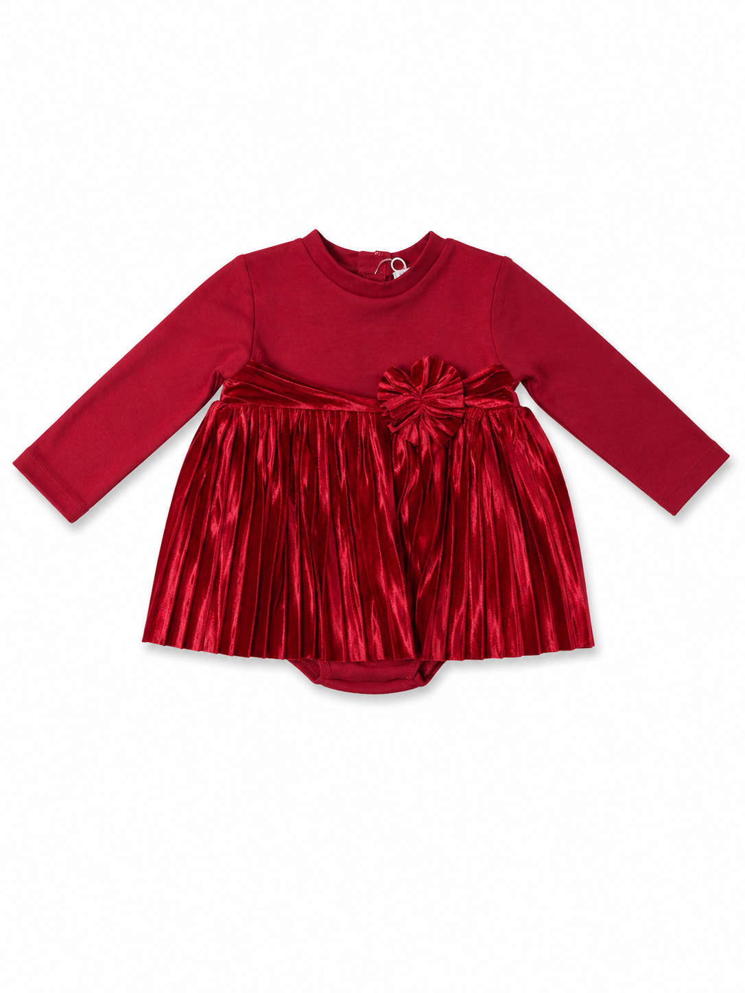 MAYORAL-abito pagliaccetto velluto rosso-invernale