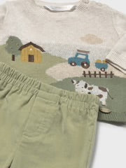 MAYORAL-completo pantalone lungo verde-invernale