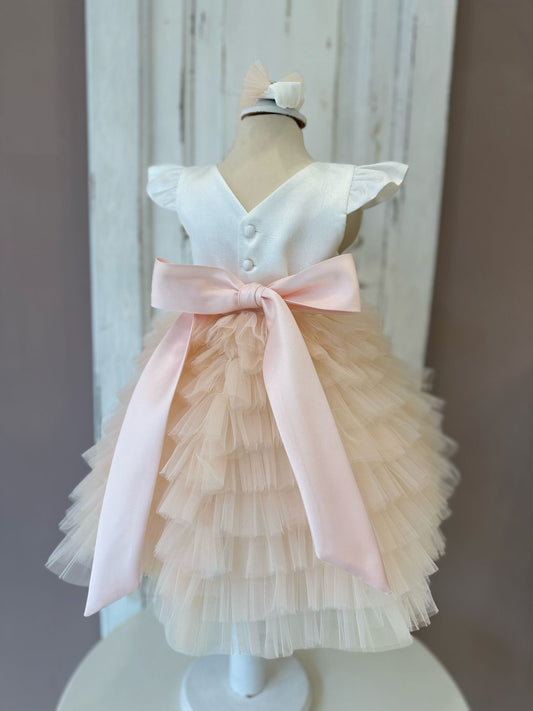 LES PETITES ENFANTES - abito cerimonia pietre con fascia cerimonia est 25 b - GIRL