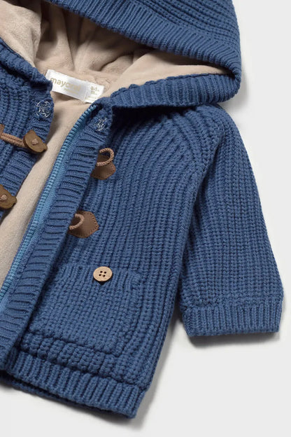 MAYORAL-giaccone in maglia blu-invernale
