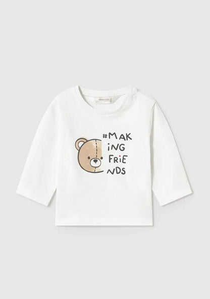 MAYORAL - t-shirt manica lunga orsetto abbigliamento est 25 b - BOY