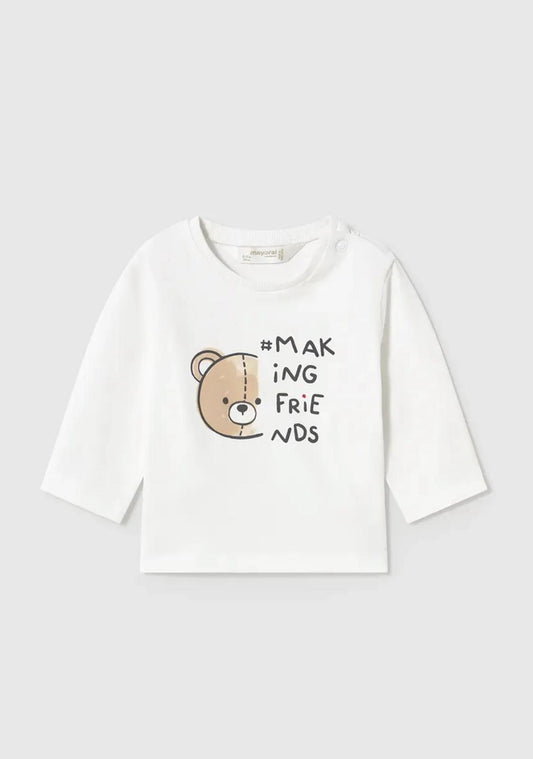 MAYORAL - t-shirt manica lunga orsetto abbigliamento est 25 b - BOY