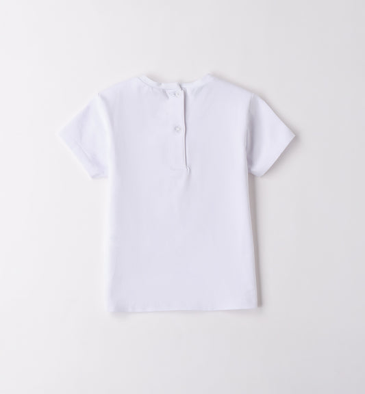 SARABANDA - t-shirt manica corta fiore e scritta abbigliamento est 25 j - GIRL
