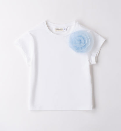 SARABANDA - t-shirt manica corta fiore tulle abbigliamento est 25 j - GIRL