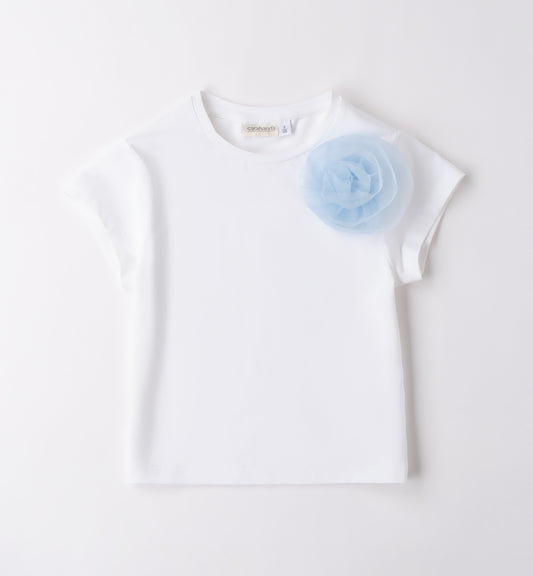 SARABANDA - t-shirt manica corta fiore tulle abbigliamento est 25 j - GIRL