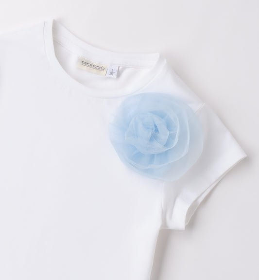 SARABANDA - t-shirt manica corta fiore tulle abbigliamento est 25 j - GIRL