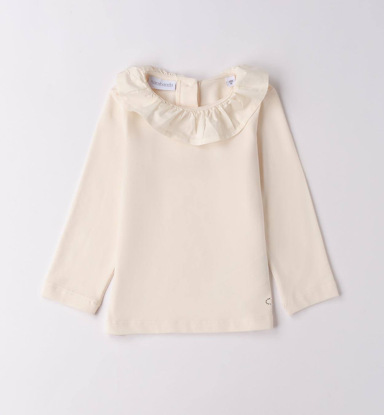 SARABANDA - t-shirt colletto volant abbigliamento invernale 25/26 bj - GIRL