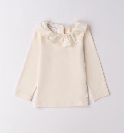 SARABANDA - t-shirt colletto volant abbigliamento invernale 25/26 bj - GIRL