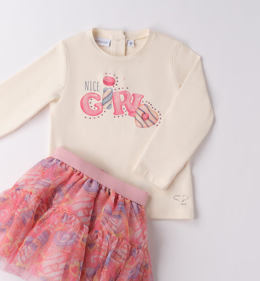 SARABANDA - completo gonna tulle abbigliamento invernale 25/26 b - GIRL