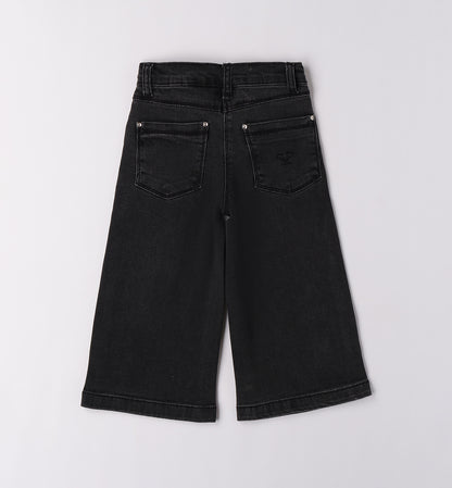 SARABANDA - jeans palazzo nero con pietre abbigliamento invernale 25/26 bj - GIRL