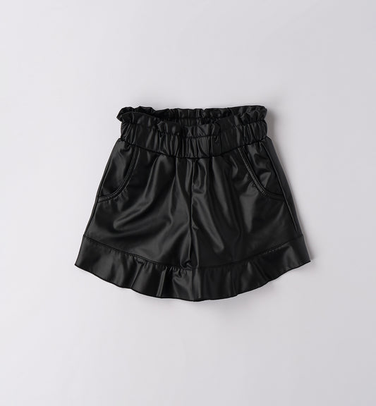 SARABANDA - pantaloncino ecopelle abbigliamento invernale 25/26 j - GIRL