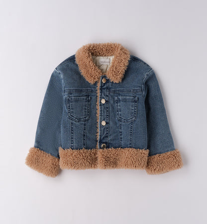 SARABANDA - giubbotto jeans teddy abbigliamento invernale 25/26 bj - GIRL