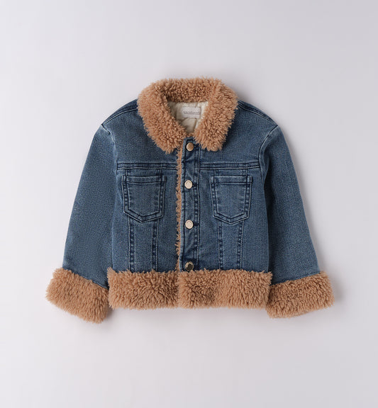 SARABANDA - giubbotto jeans teddy abbigliamento invernale 25/26 bj - GIRL