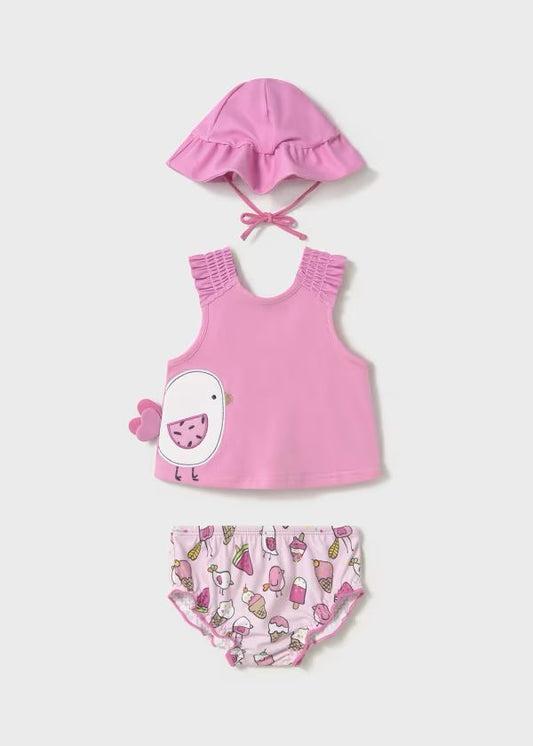 MAYORAL - completo 3 pezzi mare protezione solare summer - GIRL