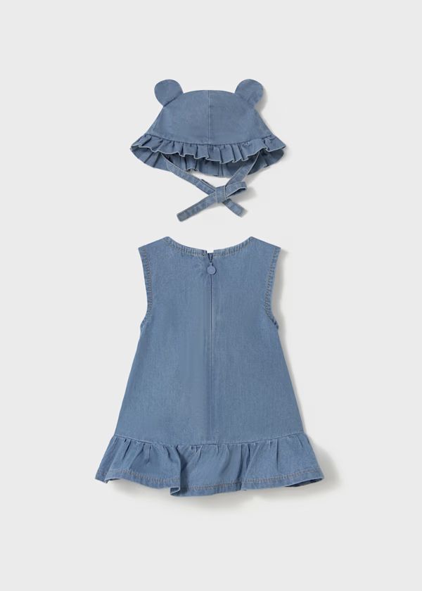 MAYORAL - scamiciato denim con cappello orsetto abbigliamento est 25 b - GIRL