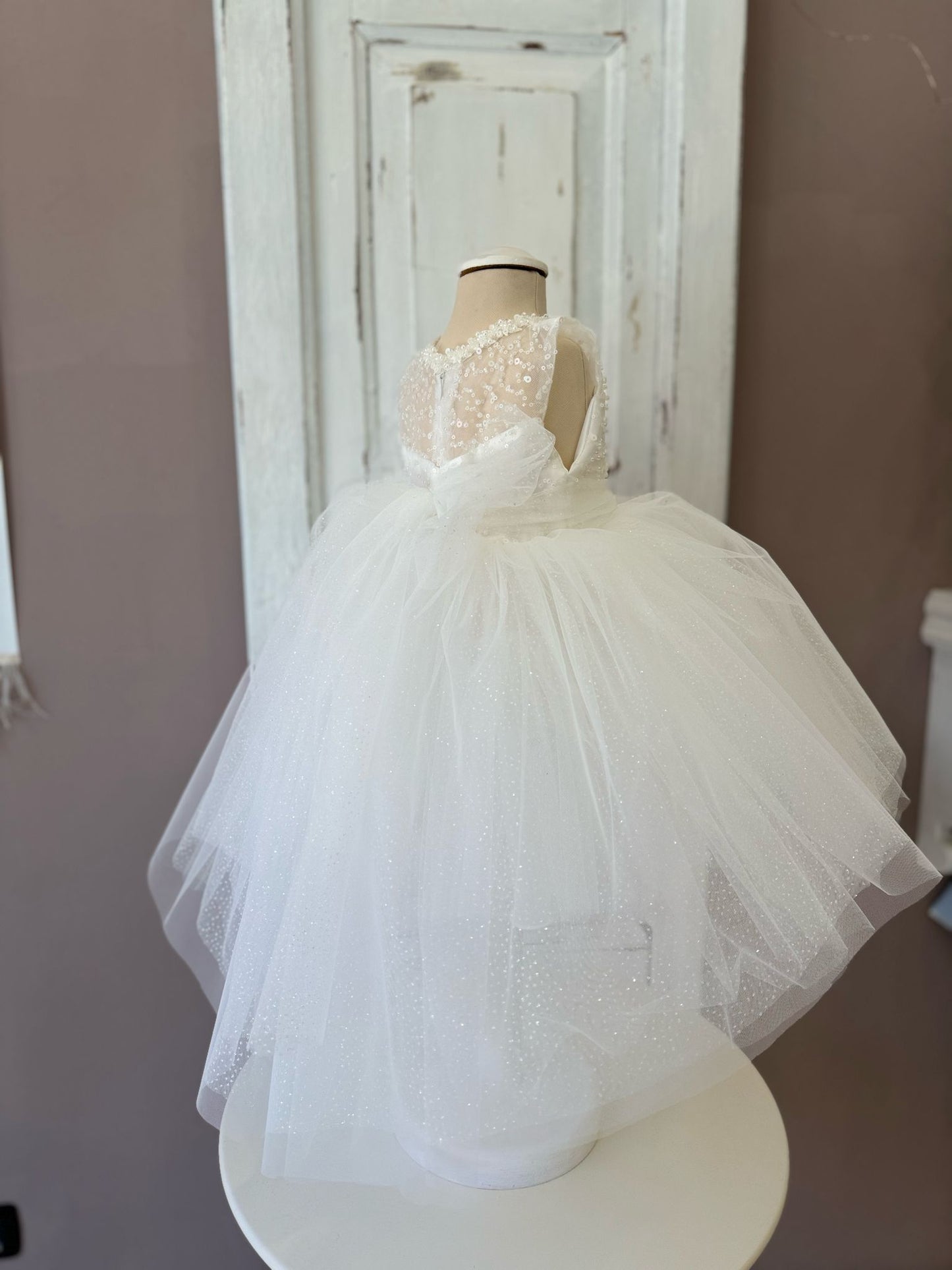 LES PETITES ENFANTES - abito cerimonia perle con fascia cerimonia est 25 b - GIRL